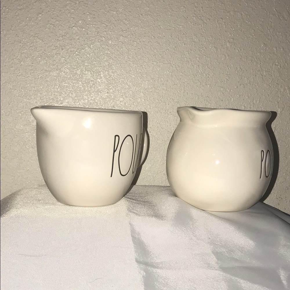 Rae Dunn Cream and Sugar Set “Pour” - Picture 2 of 6